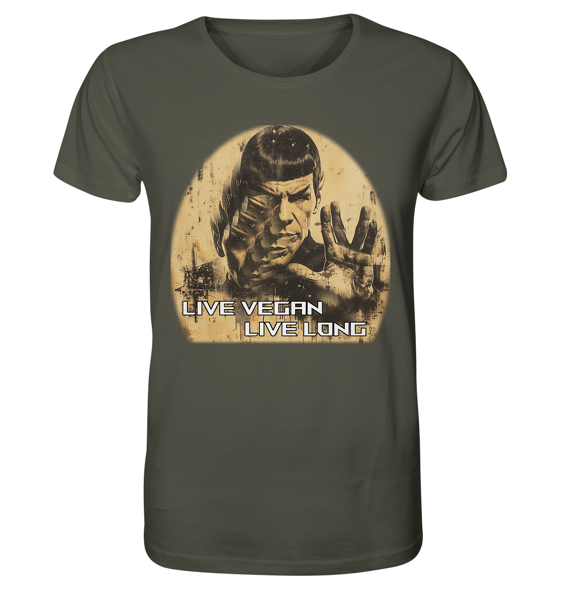 Motiv "live vegan live long" - unisex Bio T-Shirt
