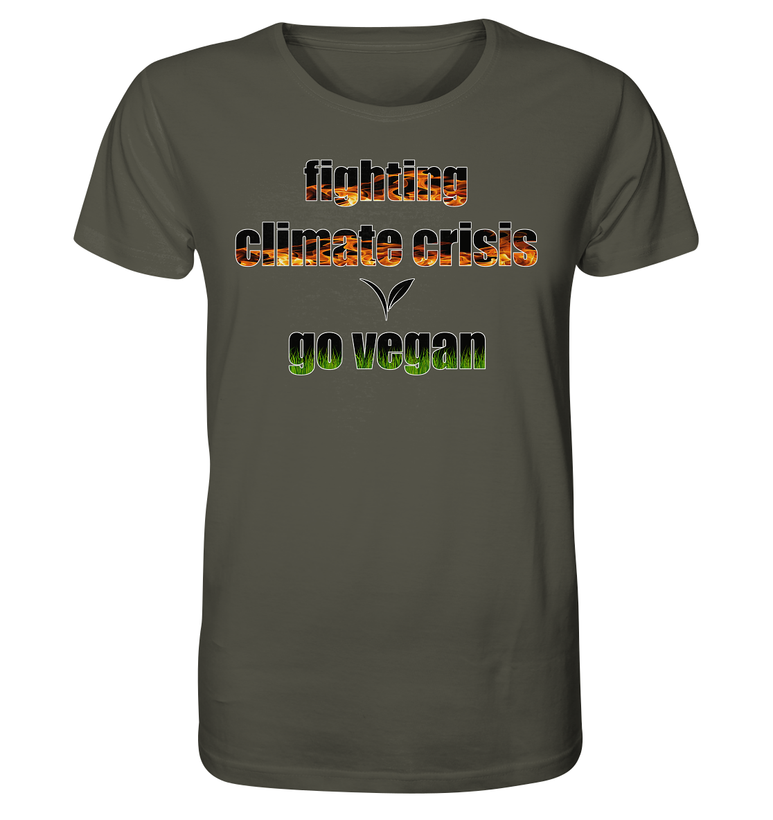 Motif "fighting climate cirsis" - unisex organic T-shirt
