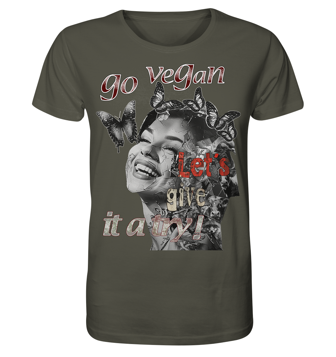 Motif "Let's give it a try" - unisex organic T-shirt