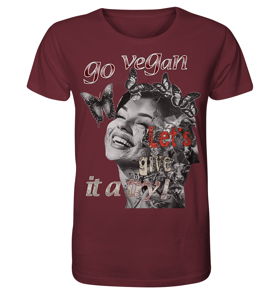 Motif "Let's give it a try" - unisex organic T-shirt