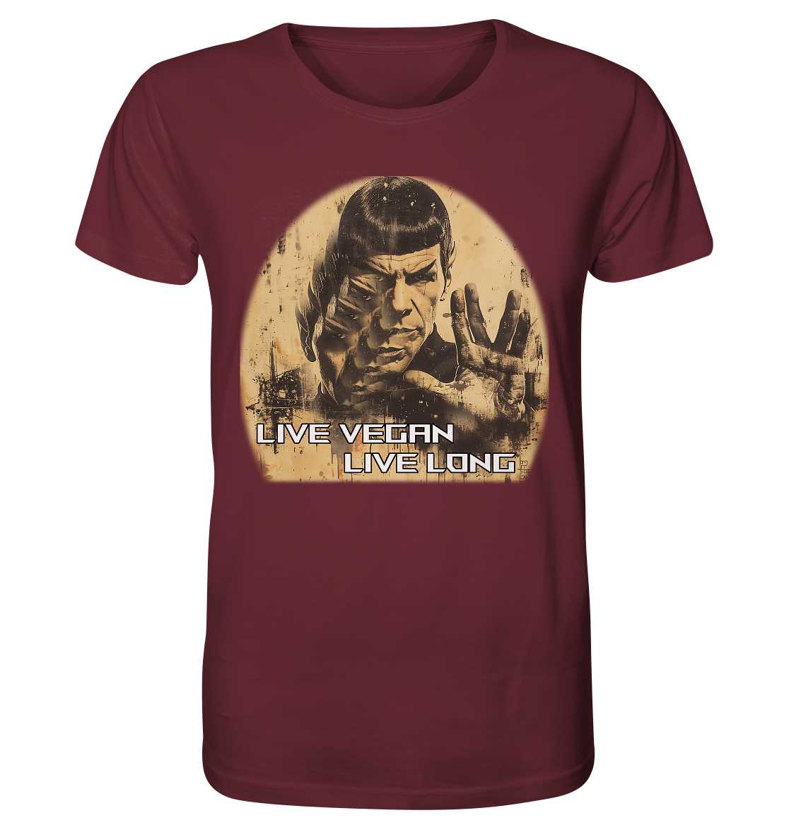 Motiv "live vegan live long" - unisex Bio T-Shirt