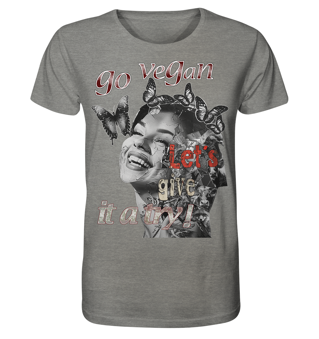 Motif "Let's give it a try" - unisex organic T-shirt