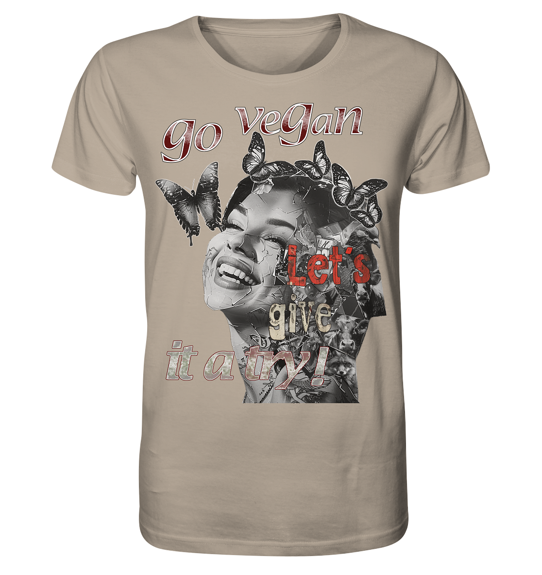 Motif "Let's give it a try" - unisex organic T-shirt