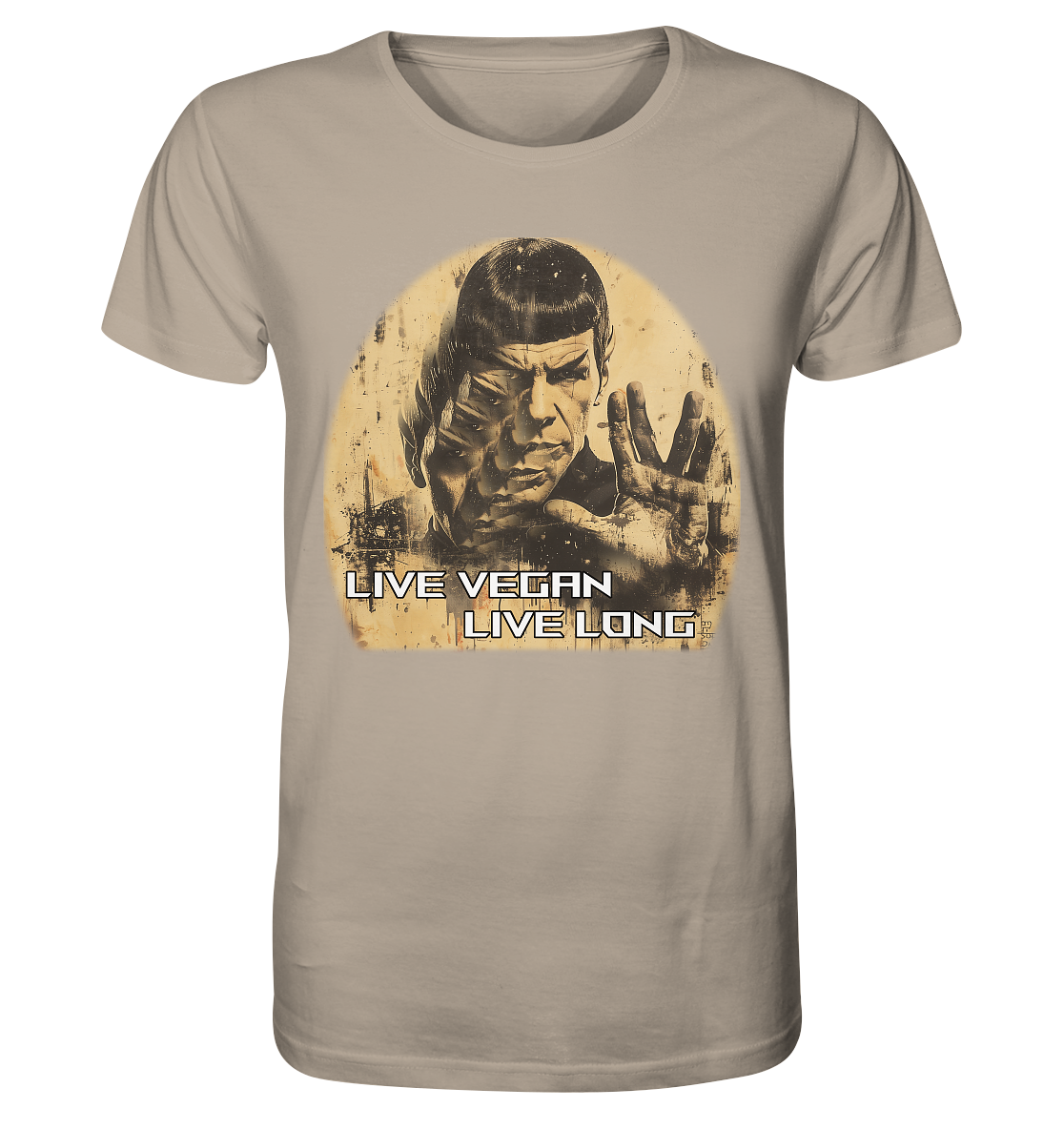 Motiv "live vegan live long" - unisex Bio T-Shirt