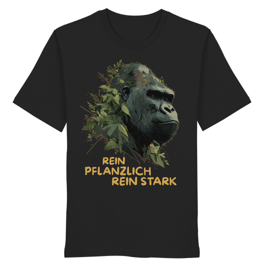 veganes unisex T-Shirt - "rein pflanzlich rein stark" - Bio-Baumwolle - vegwear