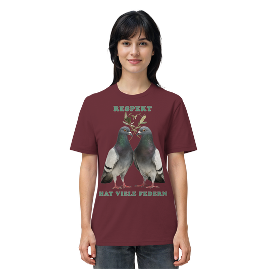 vegwear "Respekt hat viele Federn" - unisex Bio T-Shirt