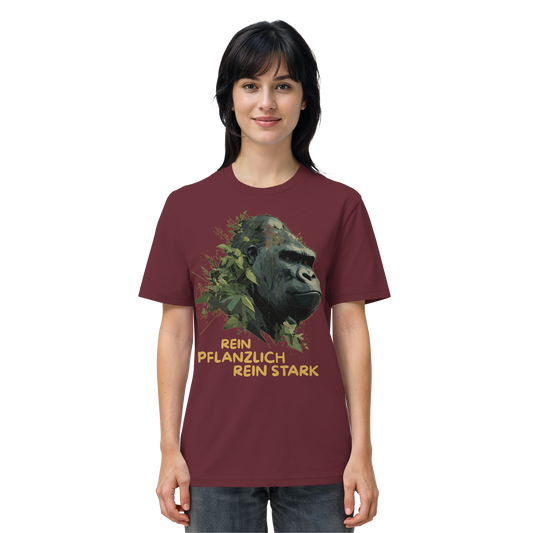 vegwear "Gorilla, rein pflanzlich, rein stark" - unisex Bio T-Shirt