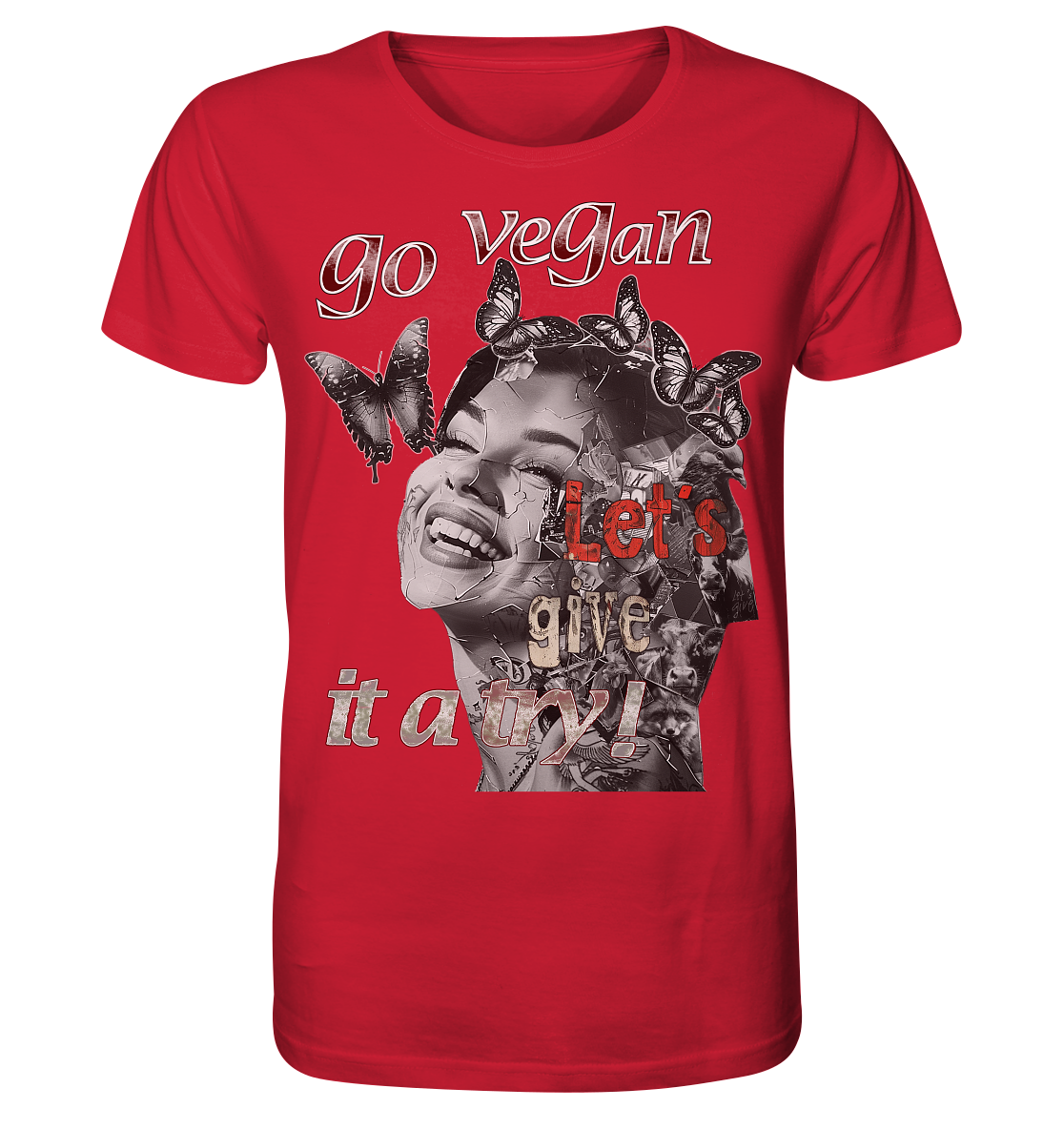 Motif "Let's give it a try" - unisex organic T-shirt
