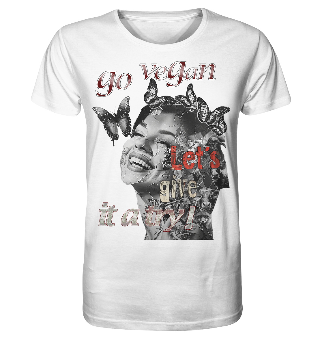 Motif "Let's give it a try" - unisex organic T-shirt