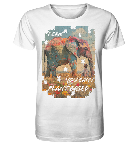Motif "plant based elephant" - unisex organic T-shirt