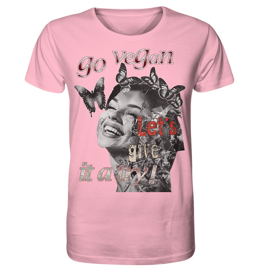 Motif "Let's give it a try" - unisex organic T-shirt
