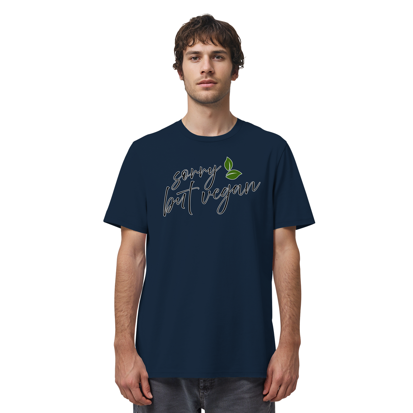 Motif "sorry but vegan" - unisex organic T-shirt