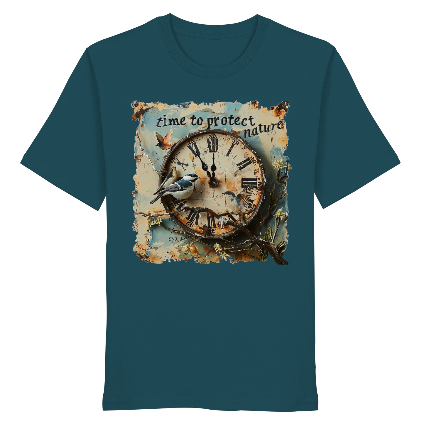 vegwear "time to protect nature" - unisex T-Shirt, nachhaltige Mode