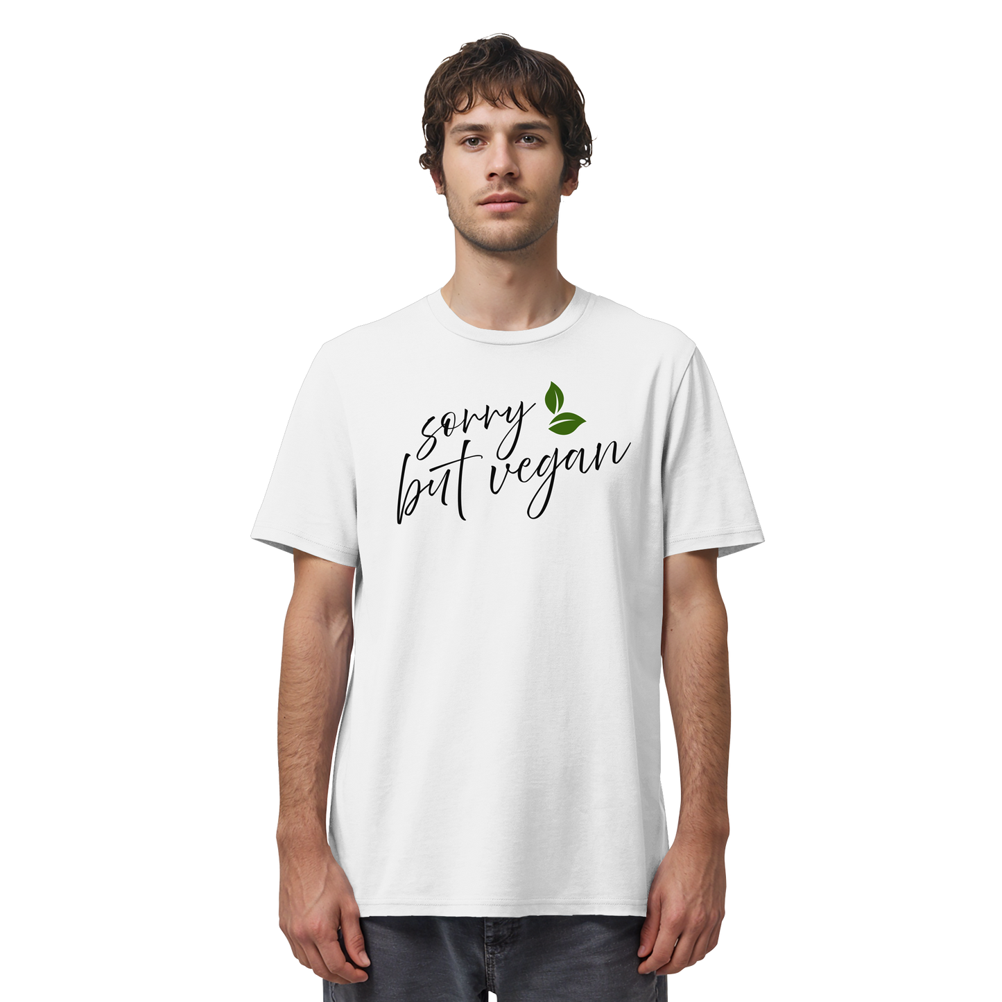Motif "sorry but vegan" - unisex organic T-shirt