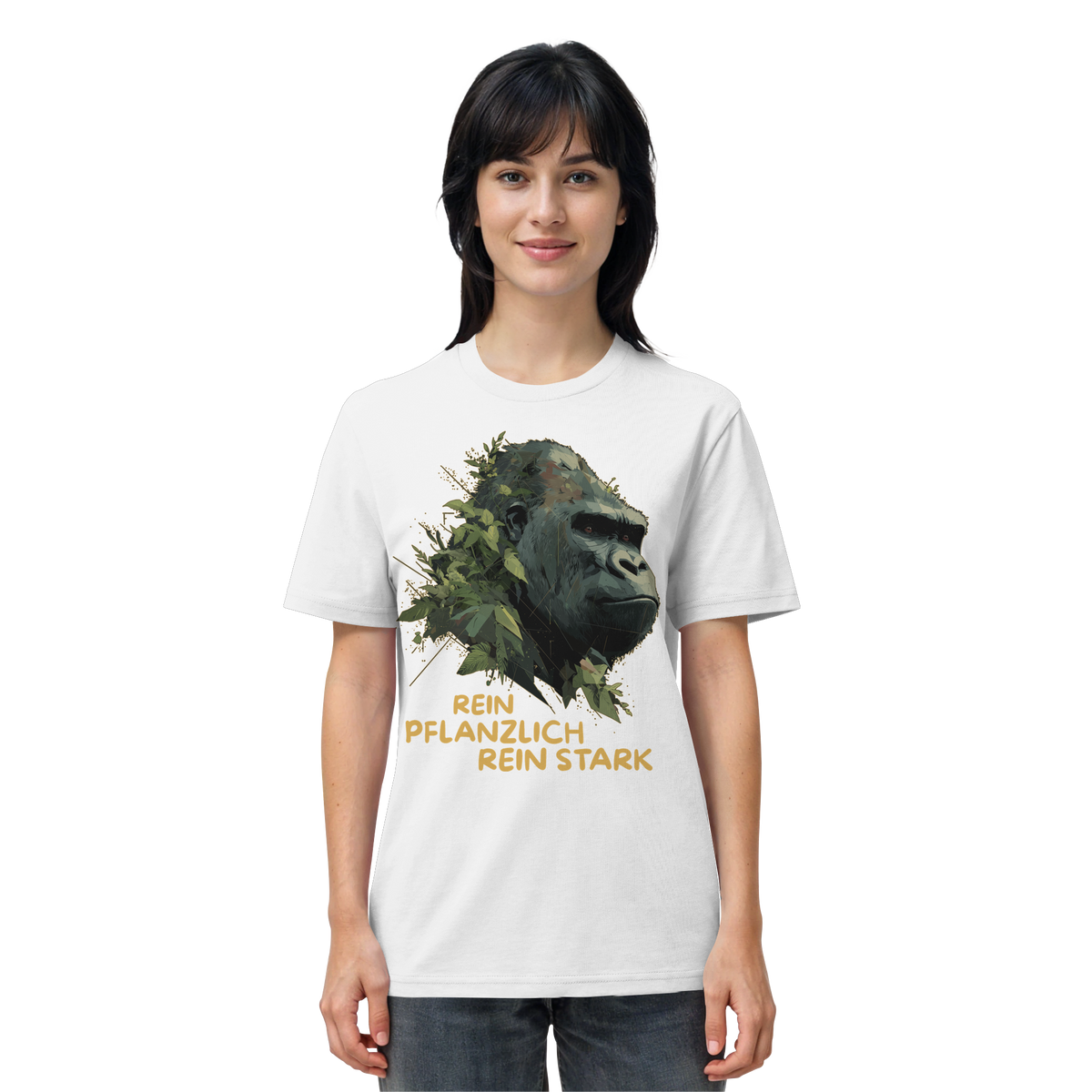 veganes unisex T-Shirt - "rein pflanzlich rein stark" - Bio-Baumwolle - vegwear