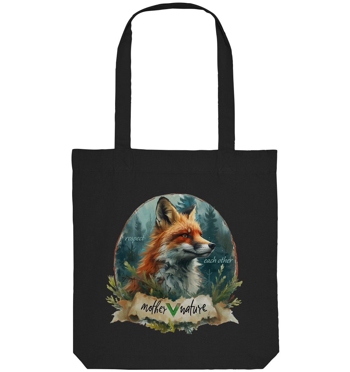 Motif "respect each other" - organic shopping bag