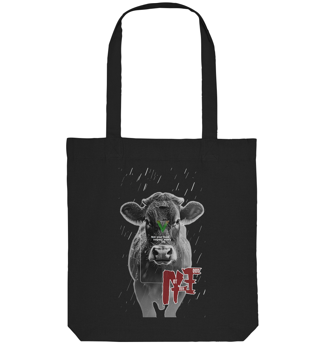 Motif "not your food" - organic shopping bag