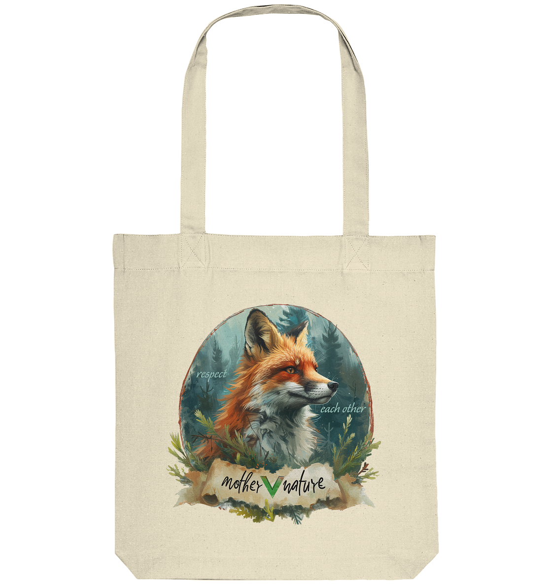 Motif "respect each other" - organic shopping bag