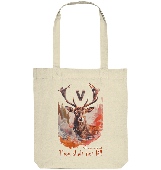Motiv "thou shalt not kill" - Einkaufstasche