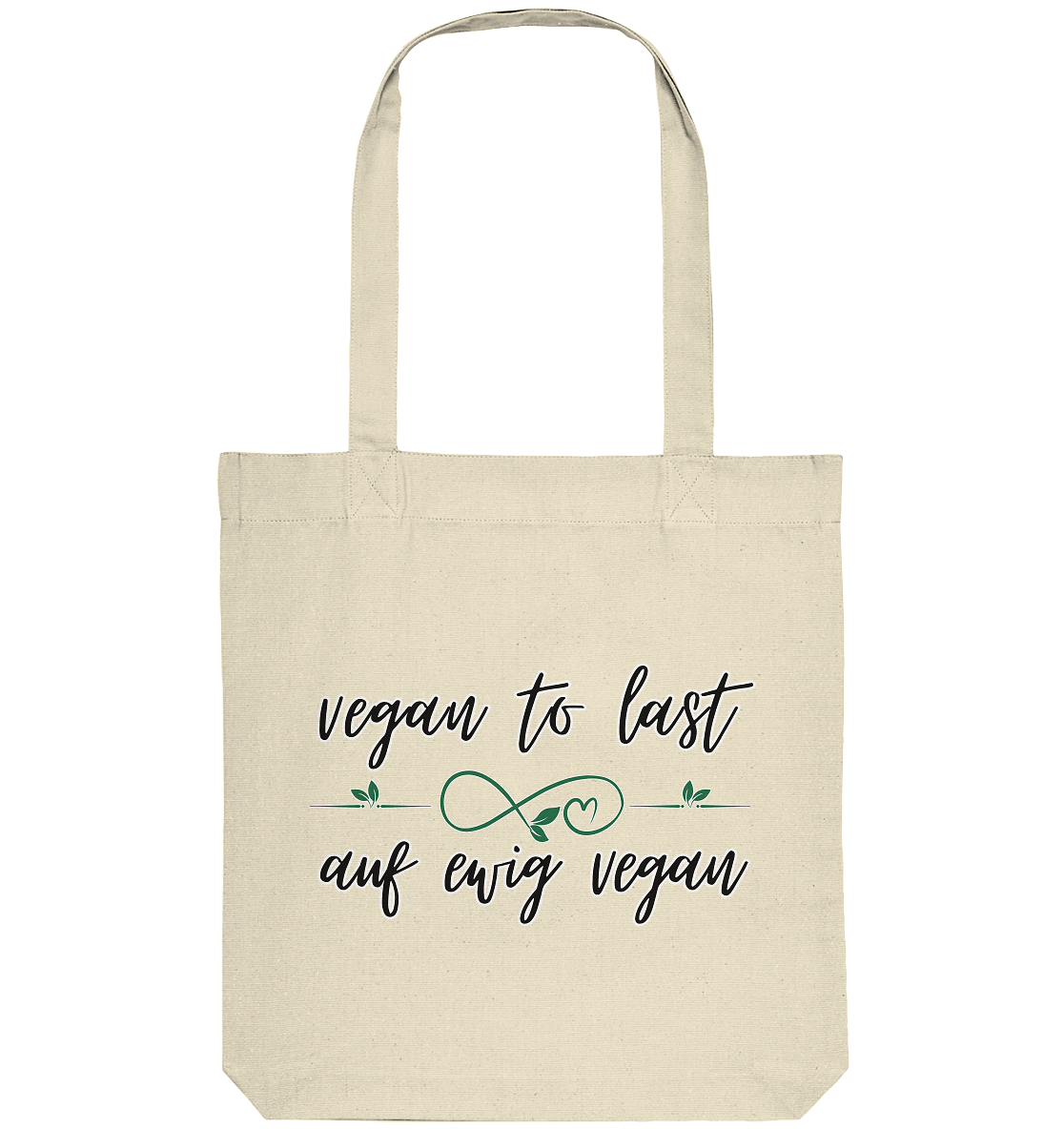 motif "vegan to last" - shopping bag