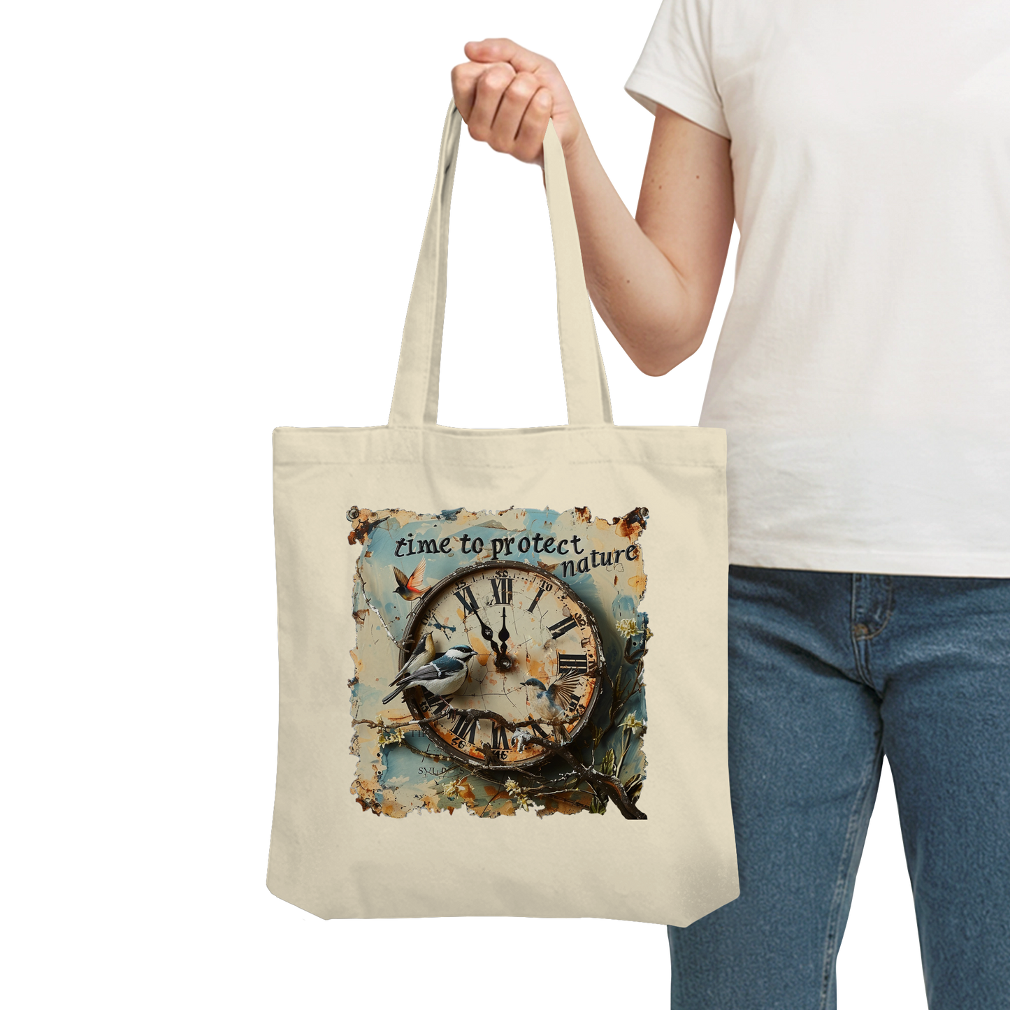 vegwear "time to protect nature" - Einkaufstasche