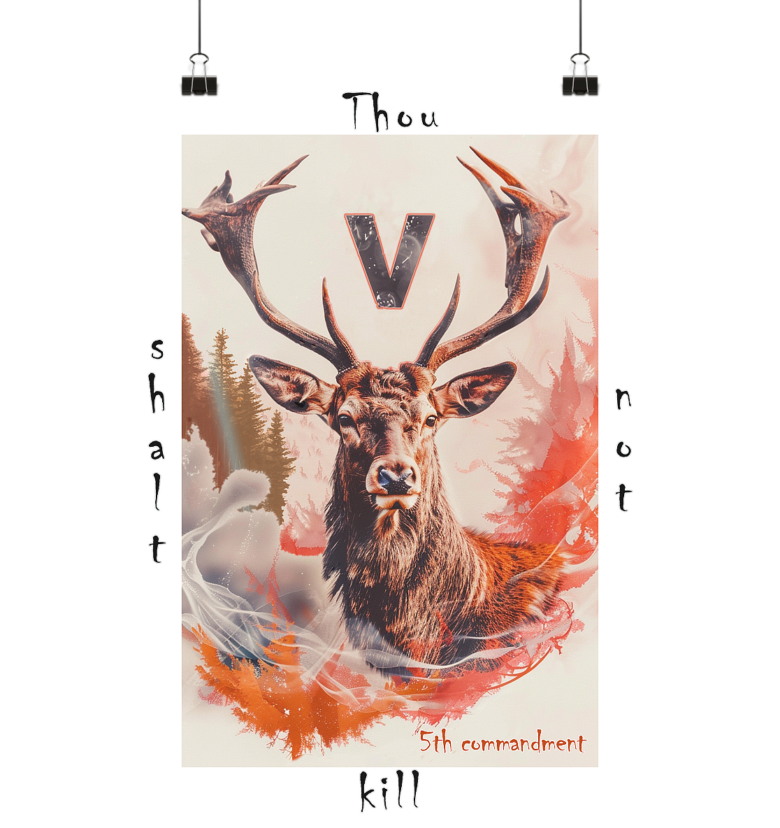 Thou shalt not kill - Art Print Din A3