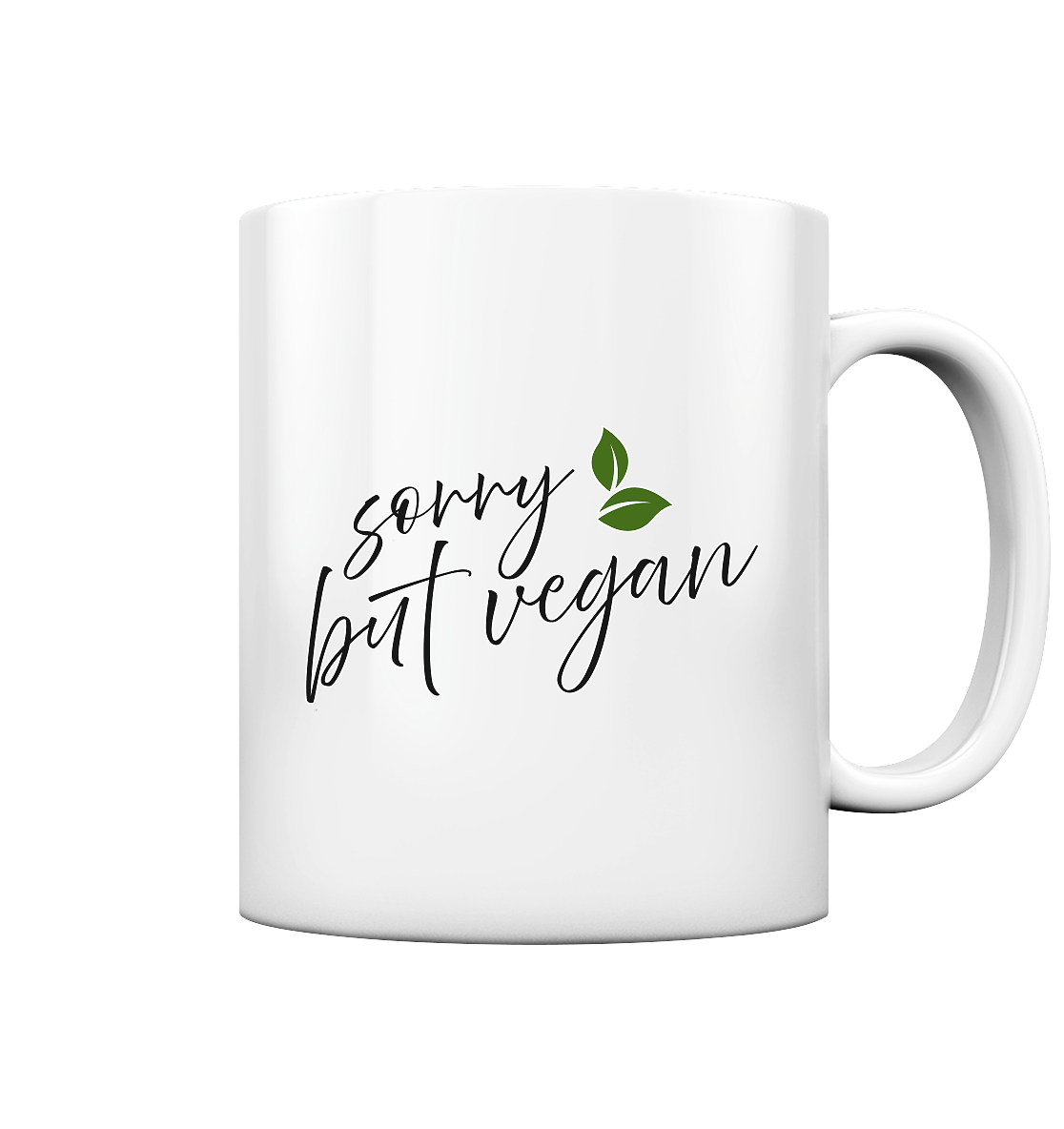 vegwear "sorry but vegan" - Kaffee Tasse weiß