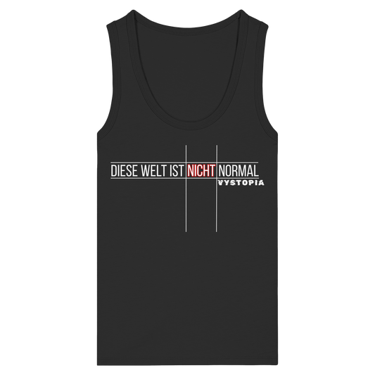 vegwear "Diese Welt ist nicht normal" - eng geschnittenes Damen Bio Tank Top