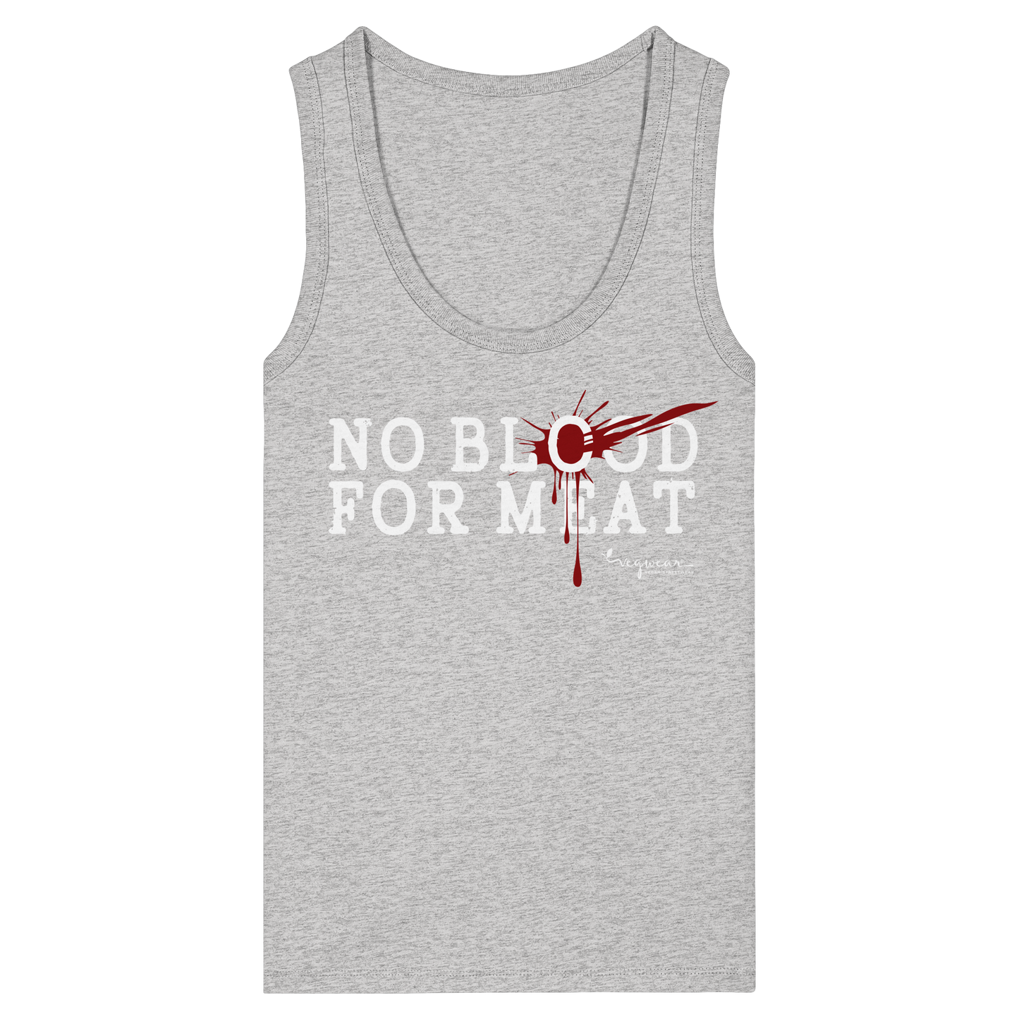 vegane Statement-T-Shirt: 'no blood for meat' Tank Top | vegwear