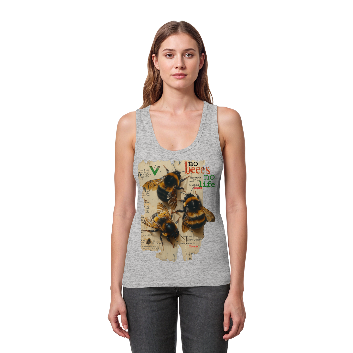 vegwear "no bees no life" - Damen Bio Tank Top