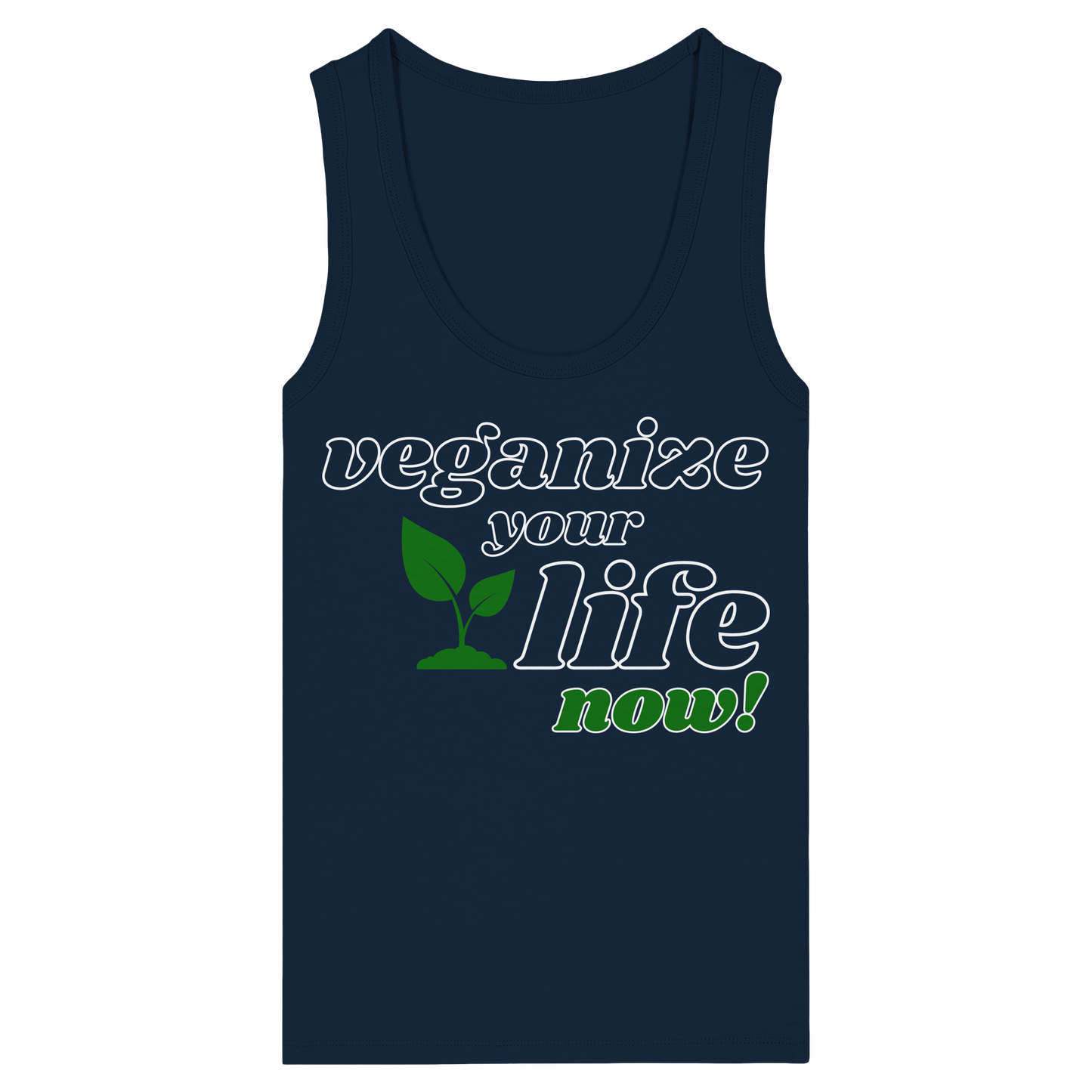 vegwear "veganize your life" - eng geschnittenes Damen Tank Top, bio, vegan, nachhaltig