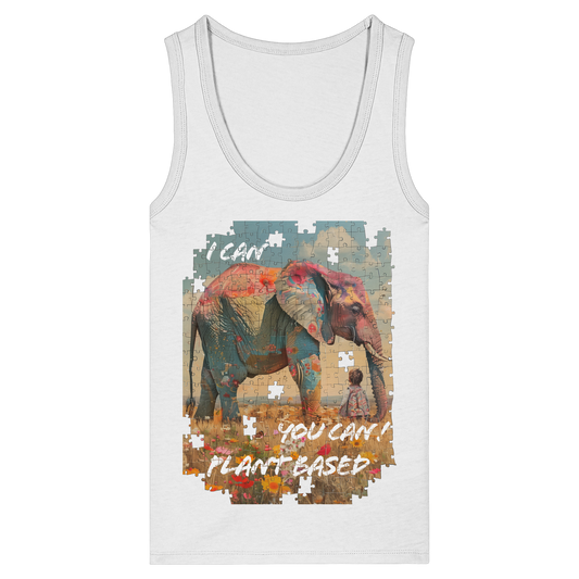 vegwear "I can you can"- eng geschnittenes Damen Tank Top, bio, vegan