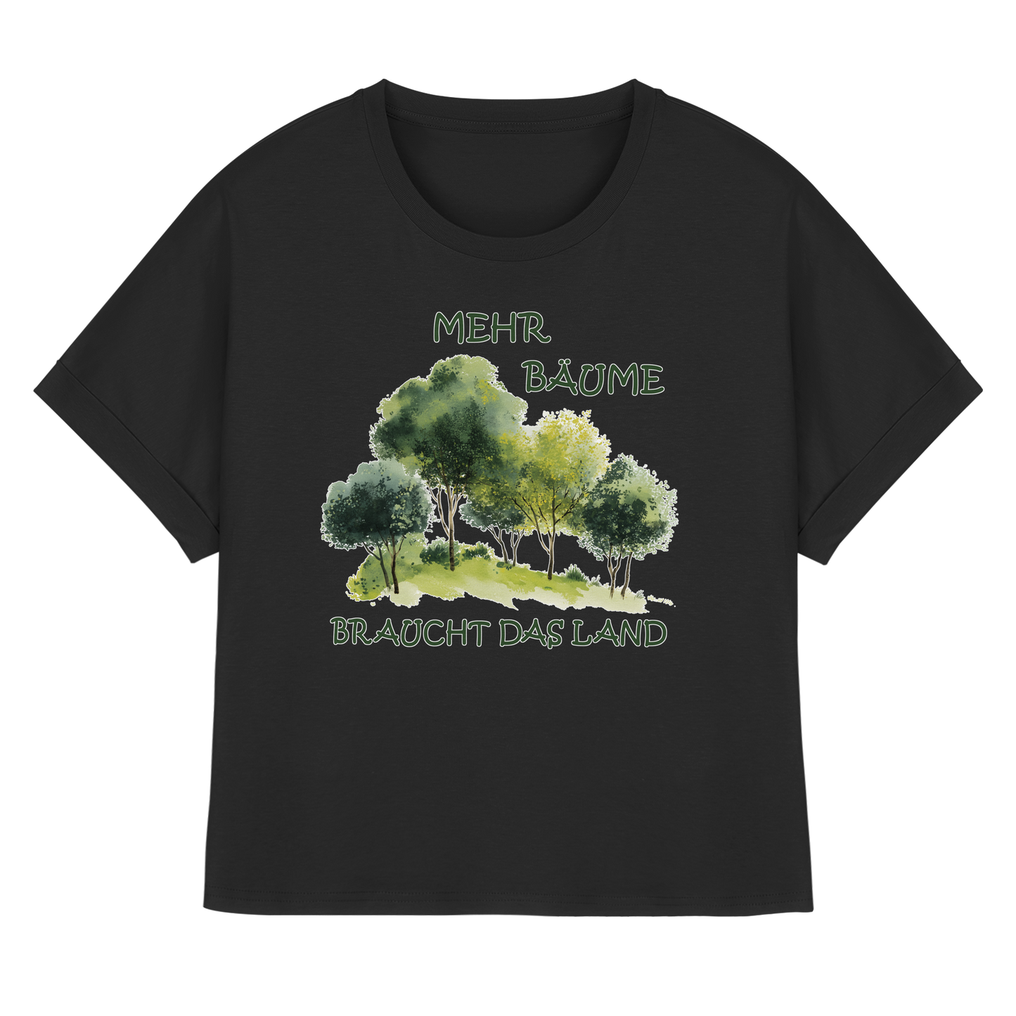 Motiv "mehr Bäume" - oversized Damen Bio T-Shirt