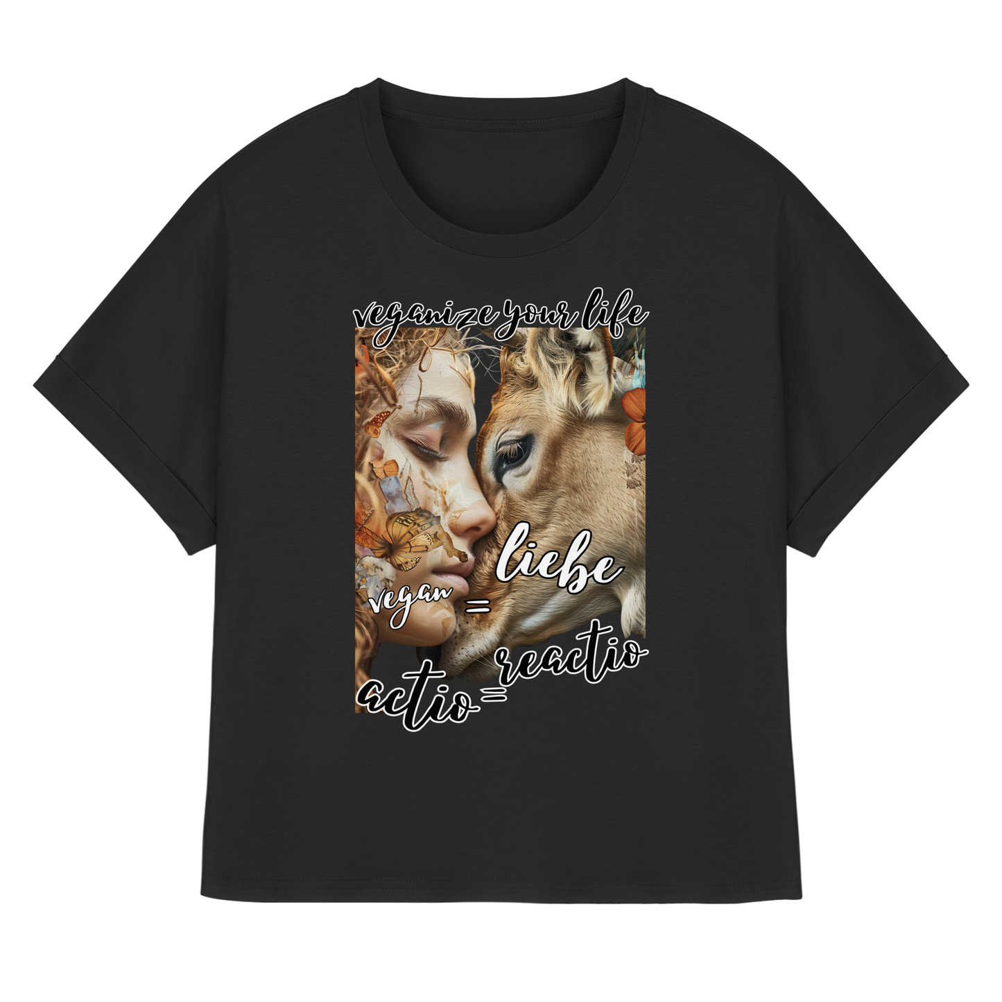 Motiv "actio reactio" - oversized Bio Damen T-Shirt