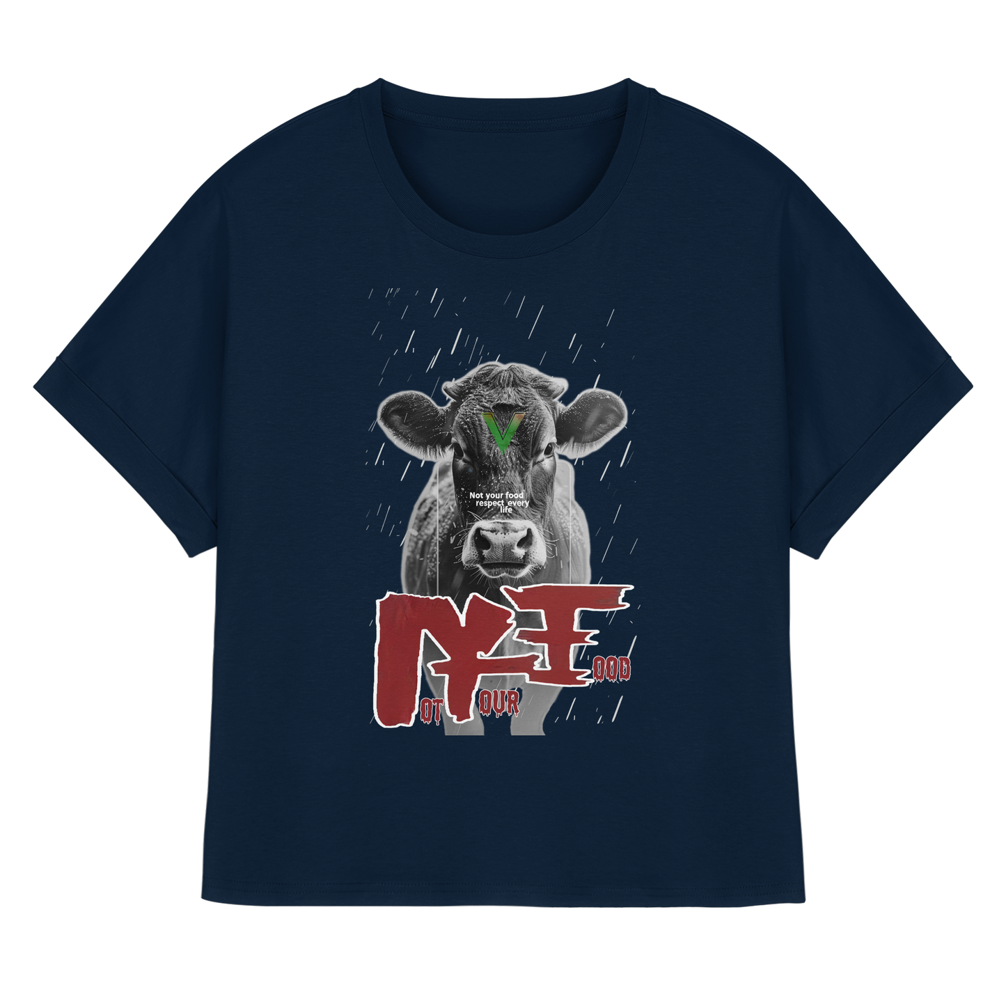 Oversized Damen Bio T-Shirt: "not your food" T-Shirt | vegwear