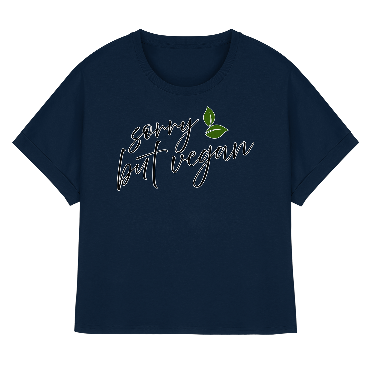 Motiv "sorry but vegan" - oversized Bio Damen T-Shirt