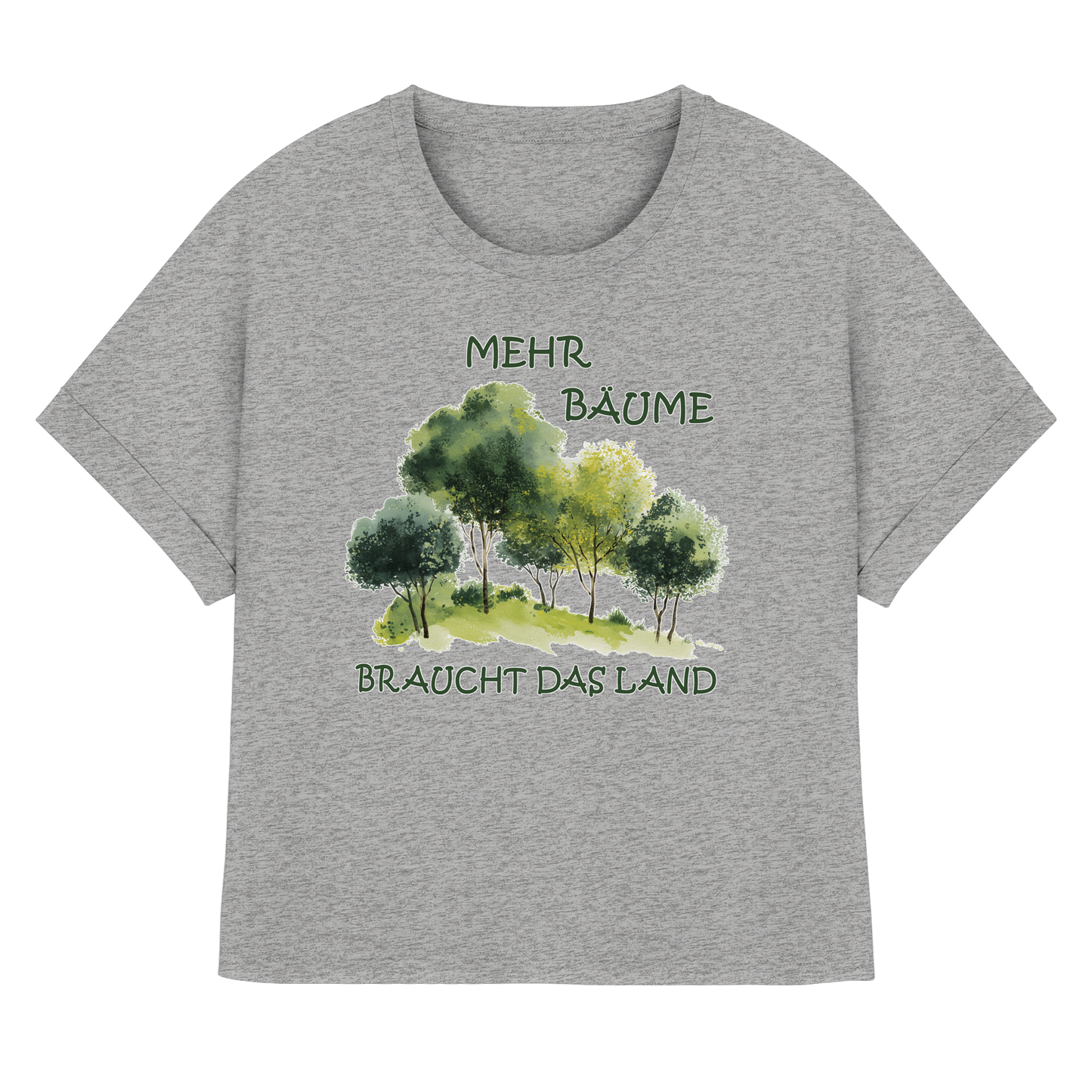 Motiv "mehr Bäume" - oversized Damen Bio T-Shirt