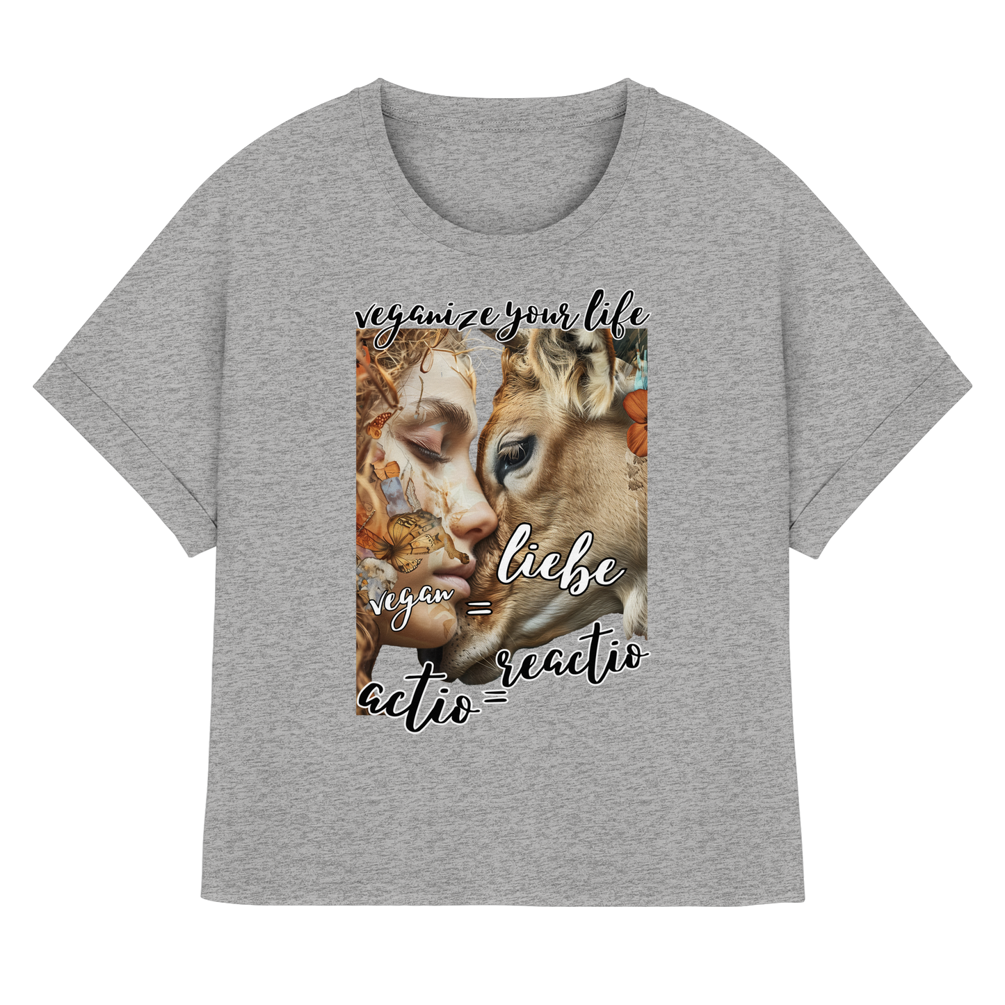 Motiv "actio reactio" - oversized Bio Damen T-Shirt