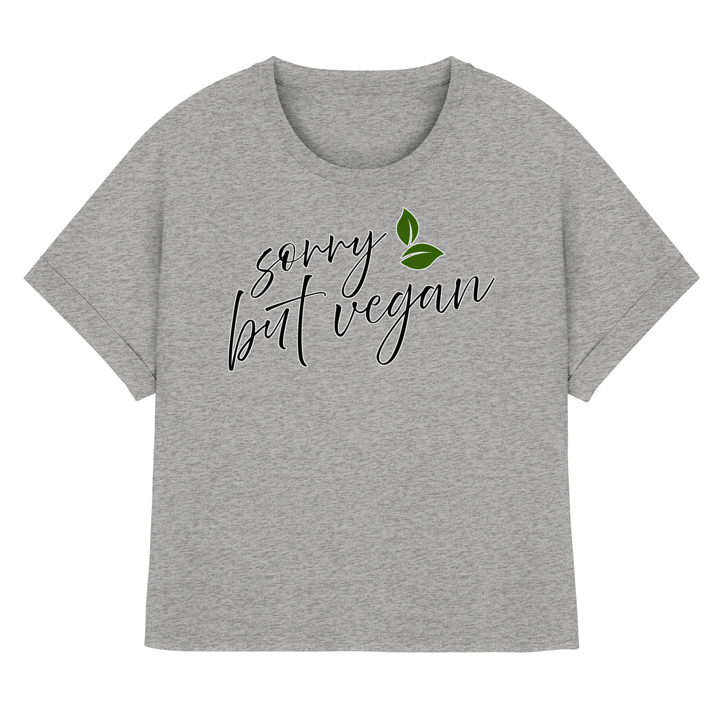 Motiv "sorry but vegan" - oversized Bio Damen T-Shirt