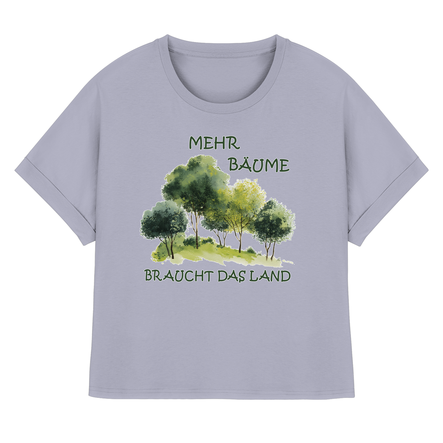Motiv "mehr Bäume" - oversized Damen Bio T-Shirt