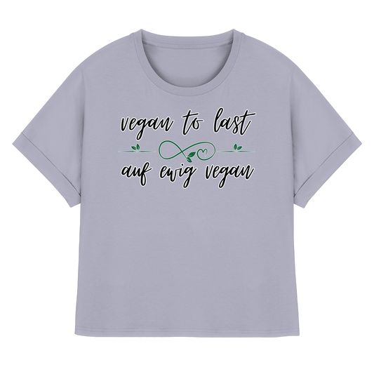 vegan to last - oversized Damen T-Shirt mit Fledermausärmel, bio, vegan
