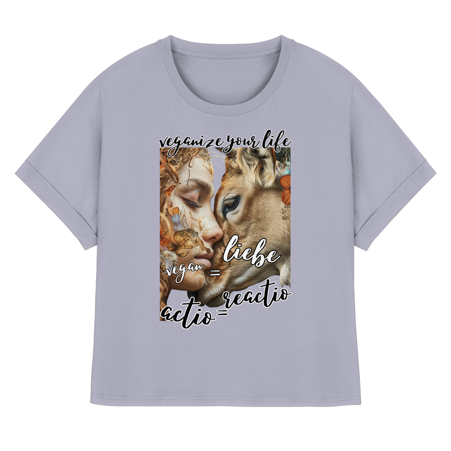 Motiv "actio reactio" - oversized Bio Damen T-Shirt