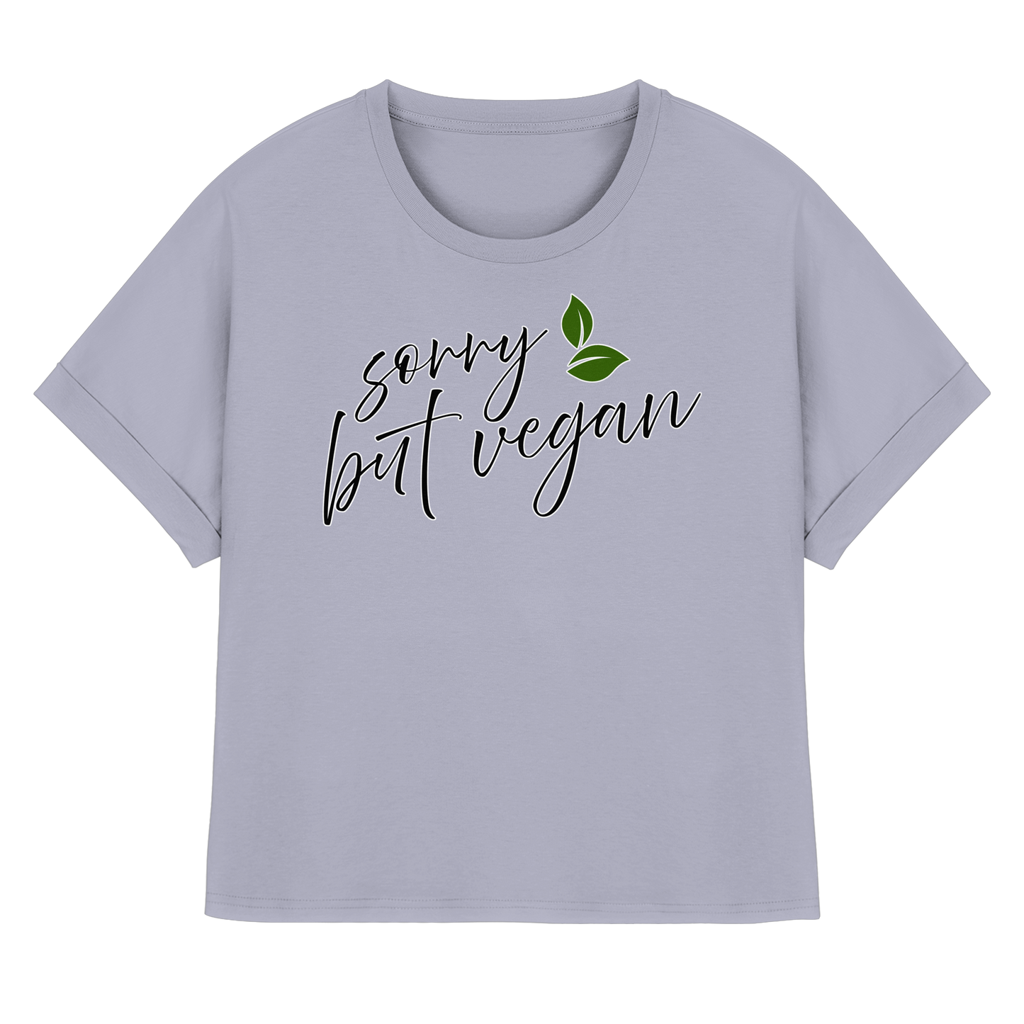 Motiv "sorry but vegan" - oversized Bio Damen T-Shirt