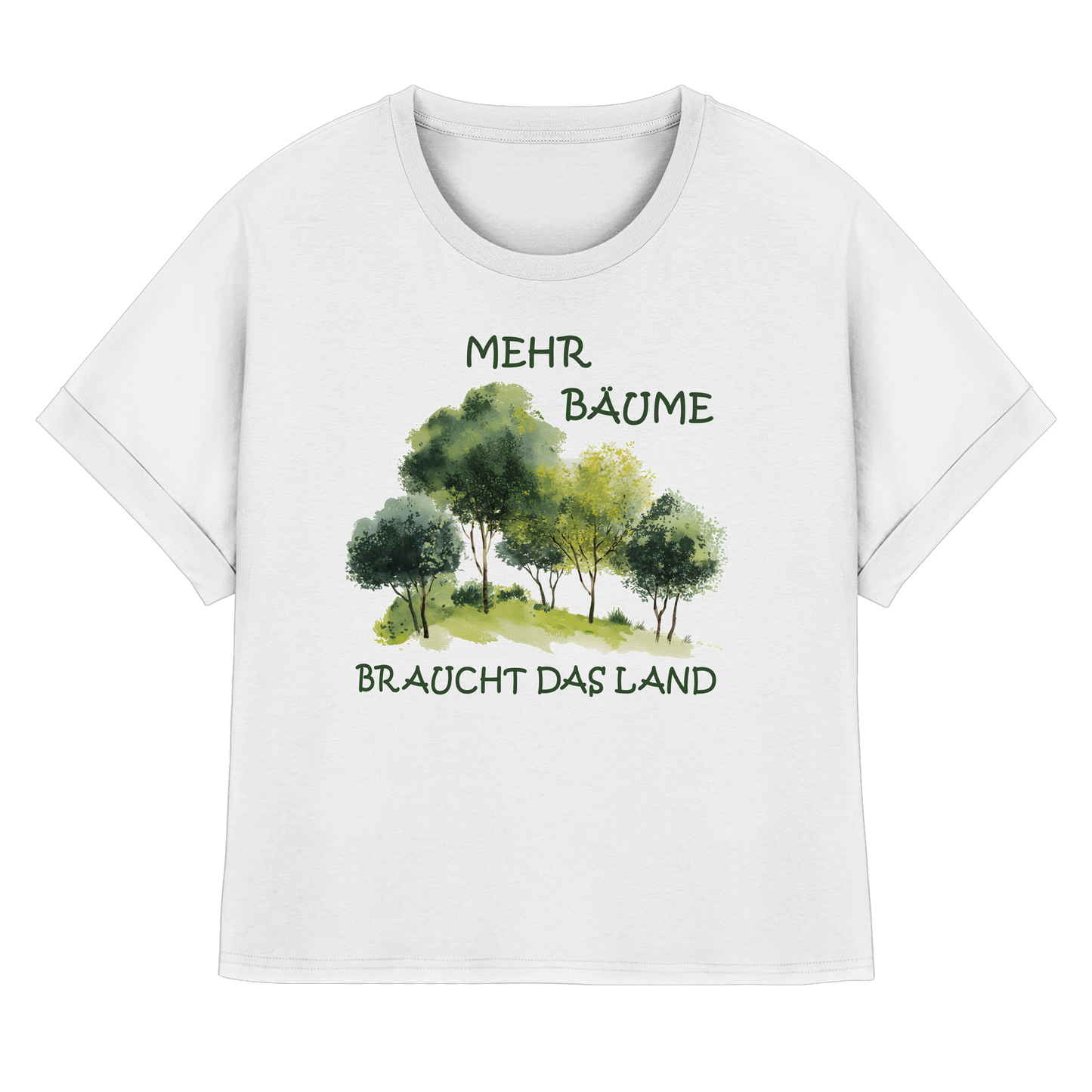 Motiv "mehr Bäume" - oversized Damen Bio T-Shirt