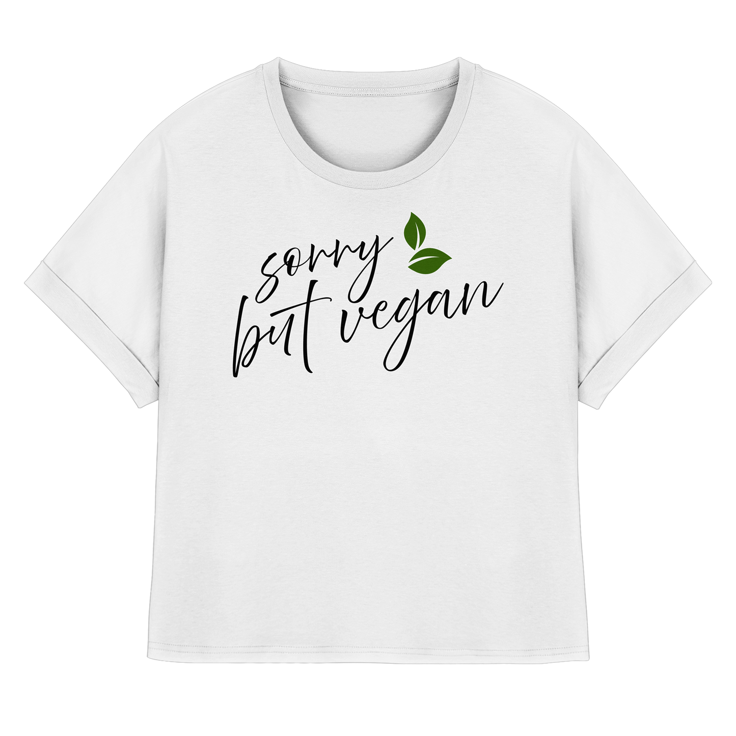 Motiv "sorry but vegan" - oversized Bio Damen T-Shirt