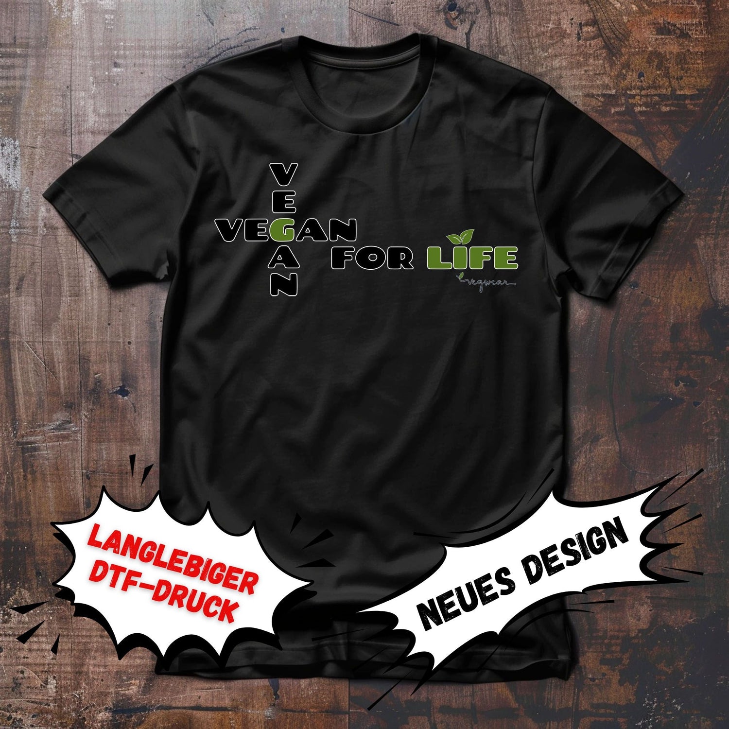 Motiv "vegan for life"