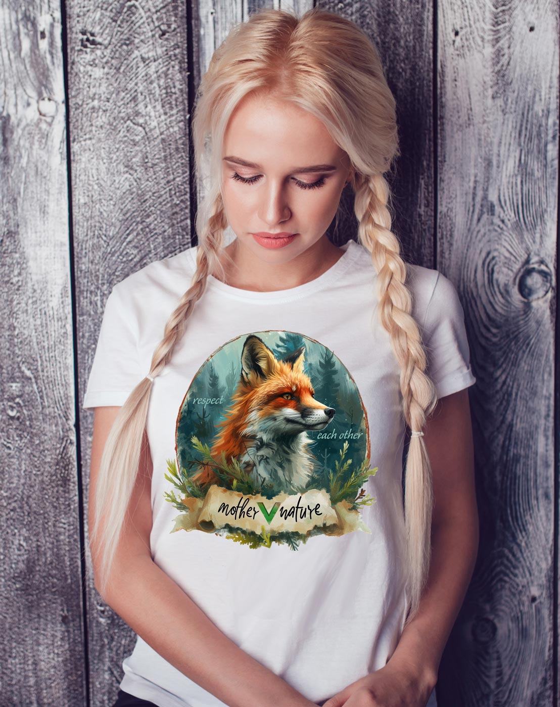 vegwear "respect each other" - eng geschnittenes Damen T-Shirt, bio, vegan