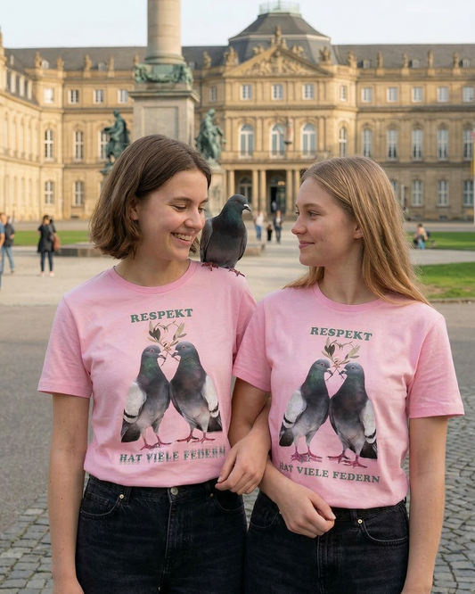 vegwear "Respekt hat viele Federn" - Damen Bio T-Shirt