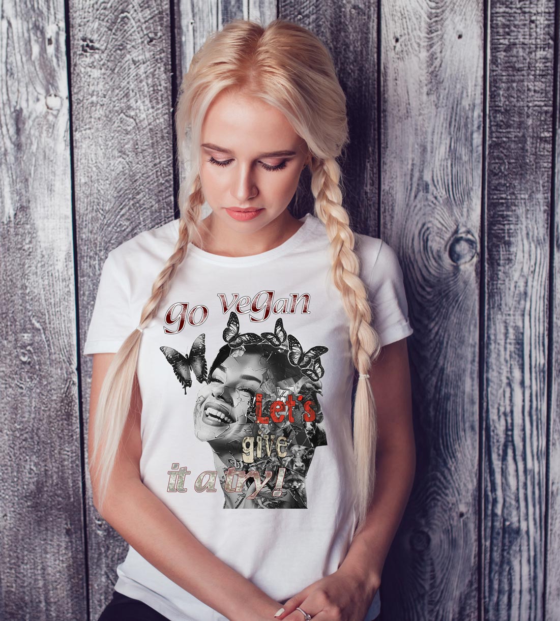 Motiv "Let's give it a try" - Damen Bio T-Shirt