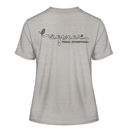 Motif "actio = reactio" - tight-fitting women's organic T-shirt